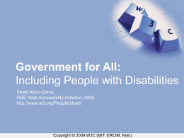 Government for All - Including People with Disabilities