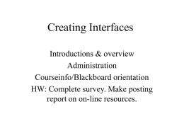 Creating User Interfaces - Purchase College Faculty Web Server
