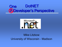 dotnet - University of Wisconsin–Madison
