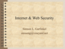 Internet & Web Security