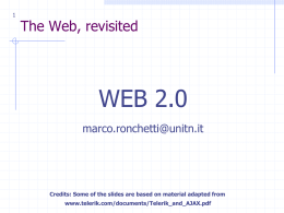 Web 2.0 & Ajax - Marco Ronchetti