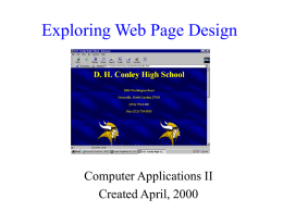 Exploring Web Page Design