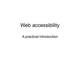 Web accessibility for developers
