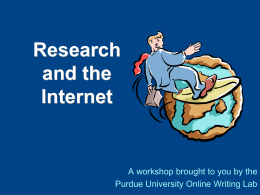 Research and the Internet - Montana State University Billings