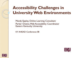 Accessibility Challenges in University Web