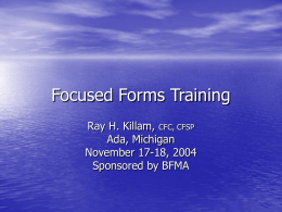 Focused Forms Training