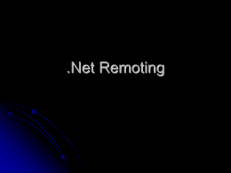 Net Remoting - as. N.Angelowa