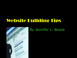 Website building tips PPT