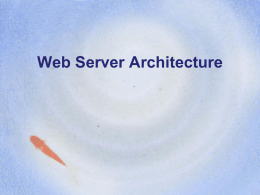 Web Server Architecture