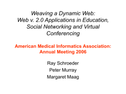 Weaving a Dynamic Web: Web v. 2.0 Applications in