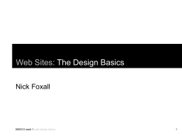 PowerPoint Presentation - SM5312: Web Design Basics