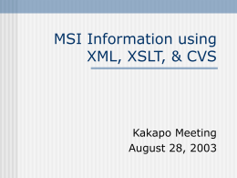 MSI information via XML