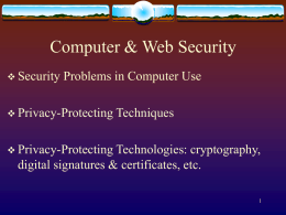 Computer & Web Security