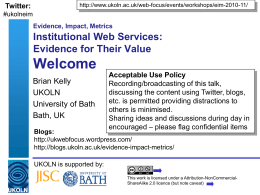 Institutional Web Services: Evidence for Their Value