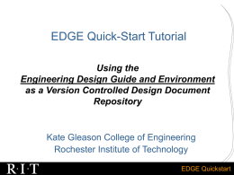 Introduction - EDGE - Rochester Institute of Technology