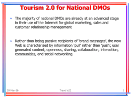 Tourism 2.0 for National DMOs