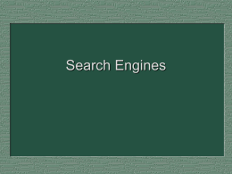Search Engines lecture slides