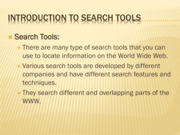 Search Tools & Strategies Review