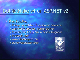 DNN v4.0 on ASP.NET v2