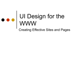 Web design - Personal Web Pages