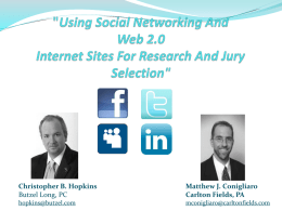 2009 Social Websites & Jury Selection