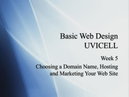 Basic Web Design UVICELL