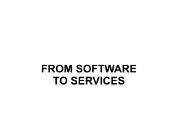 from software to services and communities