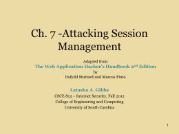Attacking Session Management - Computer Science & Engineering