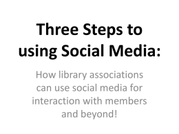 Three Steps to using Social Media