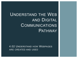 4.02 Understand How Web Pages Are Created and - fitslm