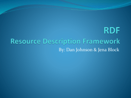 RDF Resource Description Framework