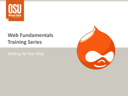 Web Fundamentals Training Series