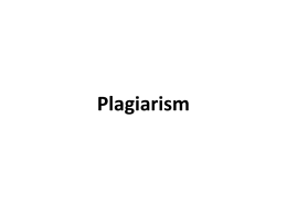 Plagiarism & Referencing