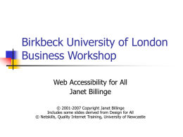 Web accessibility for all