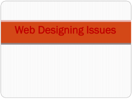 Web Designing Issues