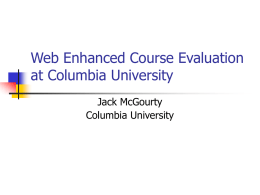 Web Based Course Evaluation - Gateway Engineering Education