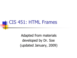 HTML Frames