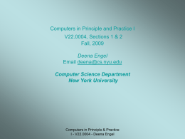 Deena Engel - NYU Computer Science Department