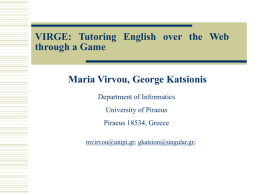 VIRGE: Tutoring English over the Web through a Game