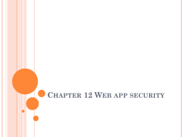 Chapter 12 Web app security