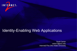 Identity-Enabling Web Applications: Today`s Landscape