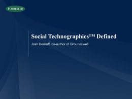 The Social Technographics ™ Ladder