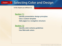 Chapter 7 Selecting Color and Design