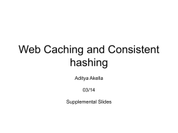 Web Caching and Consistent hashing