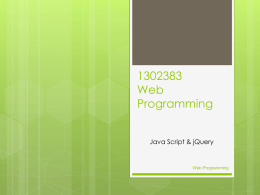 Java Script & Jquery
