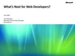 What`s Next for Web Developers?