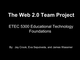 The Web 2.0 Team Project