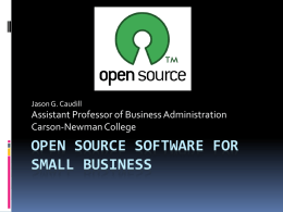 Open Source Software for Small Business