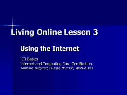 3.Using the Internet