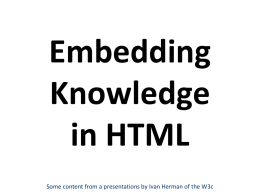 Knowledge in HTML